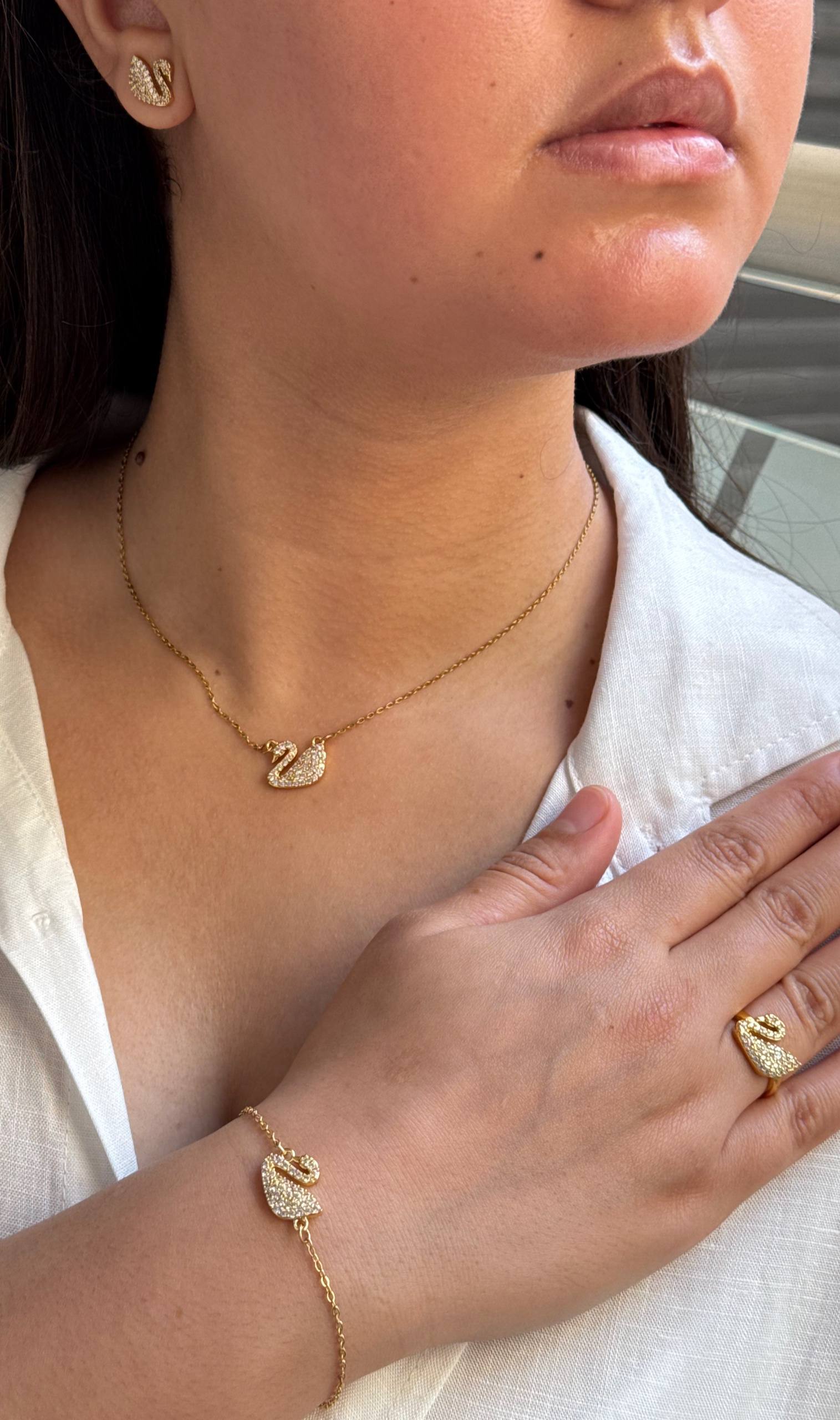 Parure Flamingo 4 Pièces en Acier Inoxydable - طقم البجعة