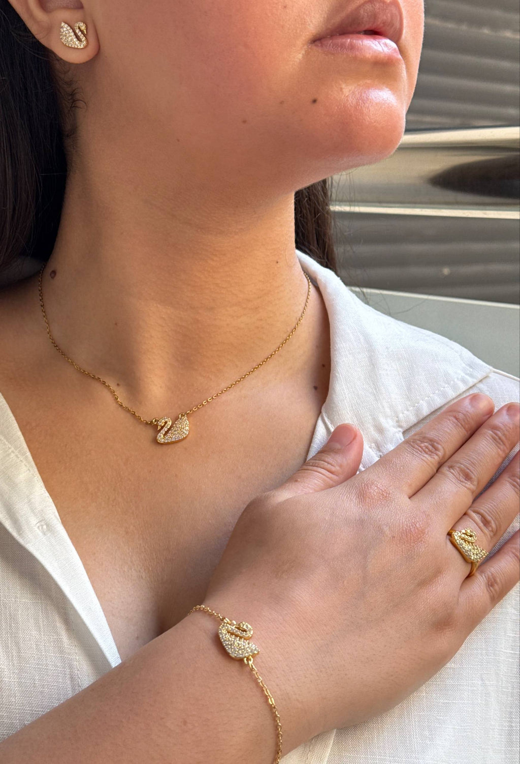 Parure Flamingo 4 Pièces en Acier Inoxydable - طقم البجعة