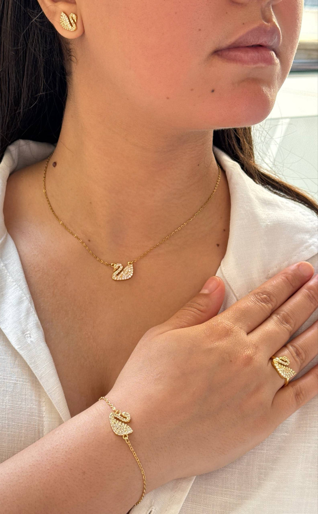 Parure Flamingo 4 Pièces en Acier Inoxydable - طقم البجعة